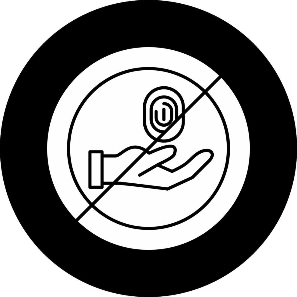 No Thief Circle Inverted Icon vector