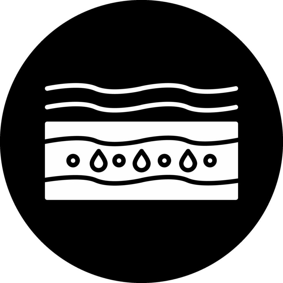 Moisturizing Circle Inverted Icon vector