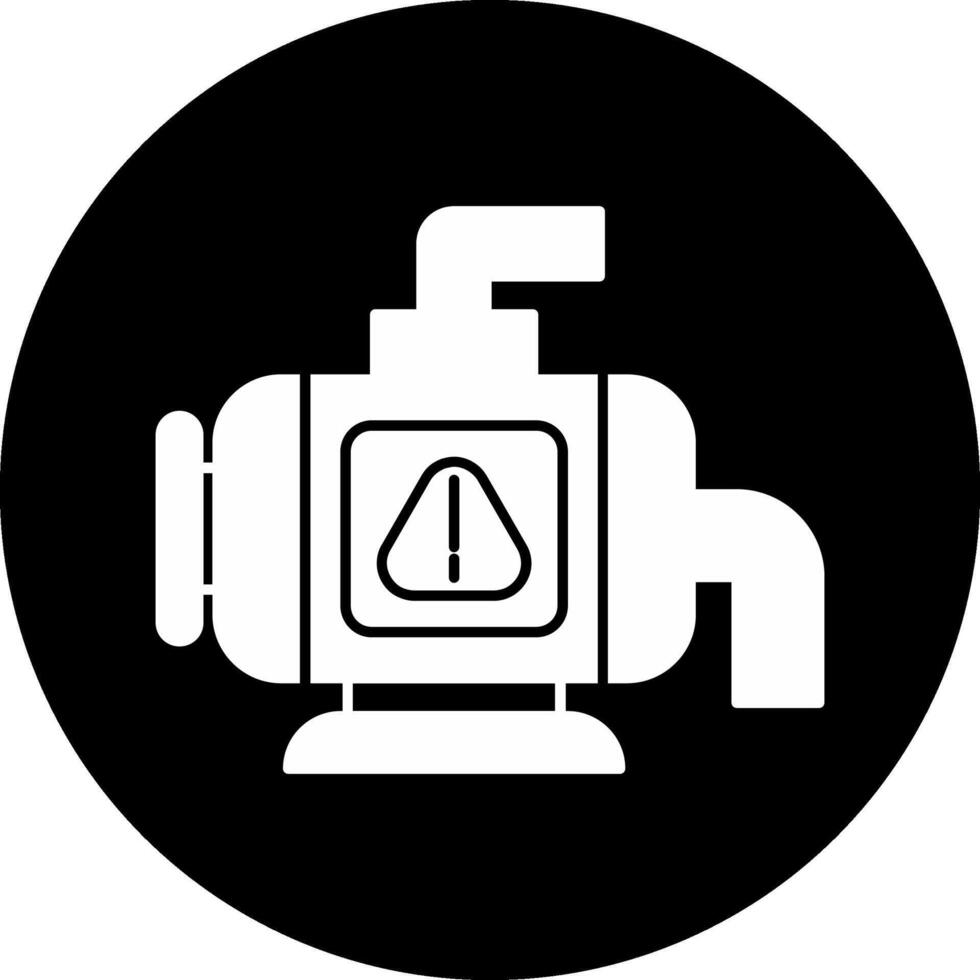 Water Pump Circle Inverted Icon vector