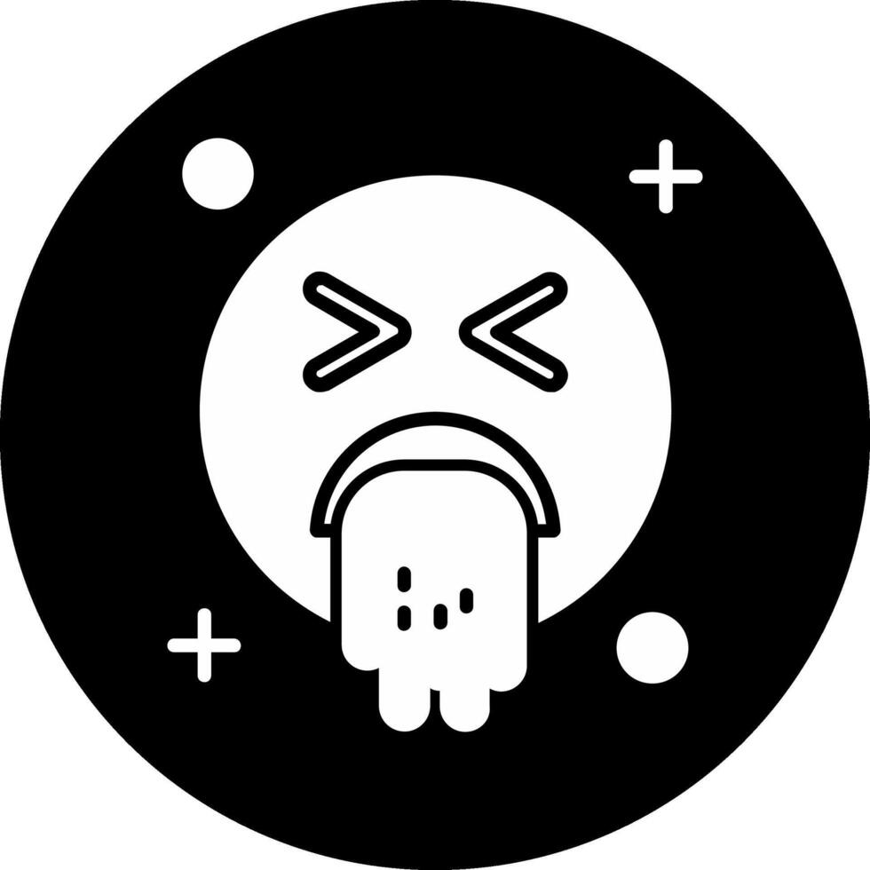 Vomit Circle Inverted Icon vector