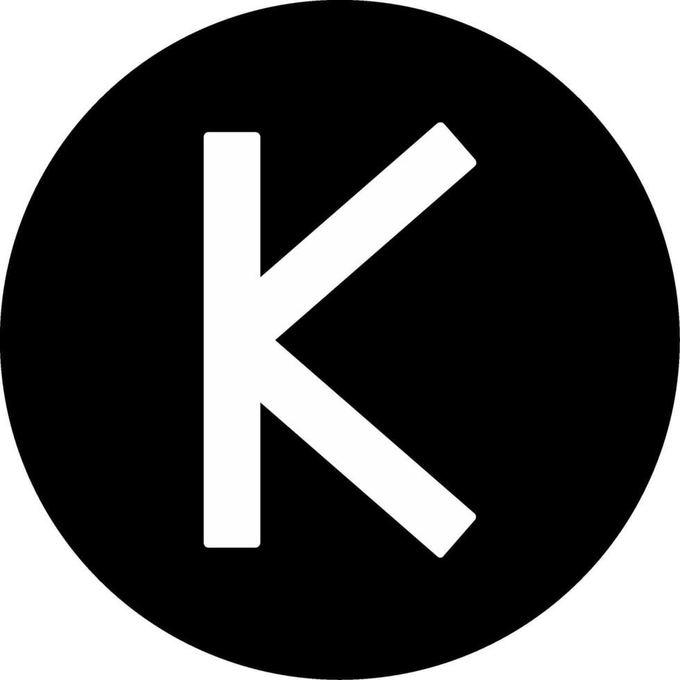 Capital K Icon vector
