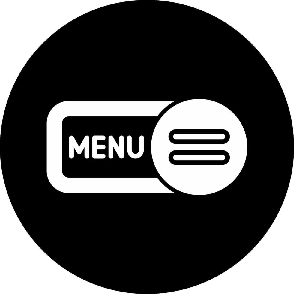 Menu Circle Inverted Icon vector