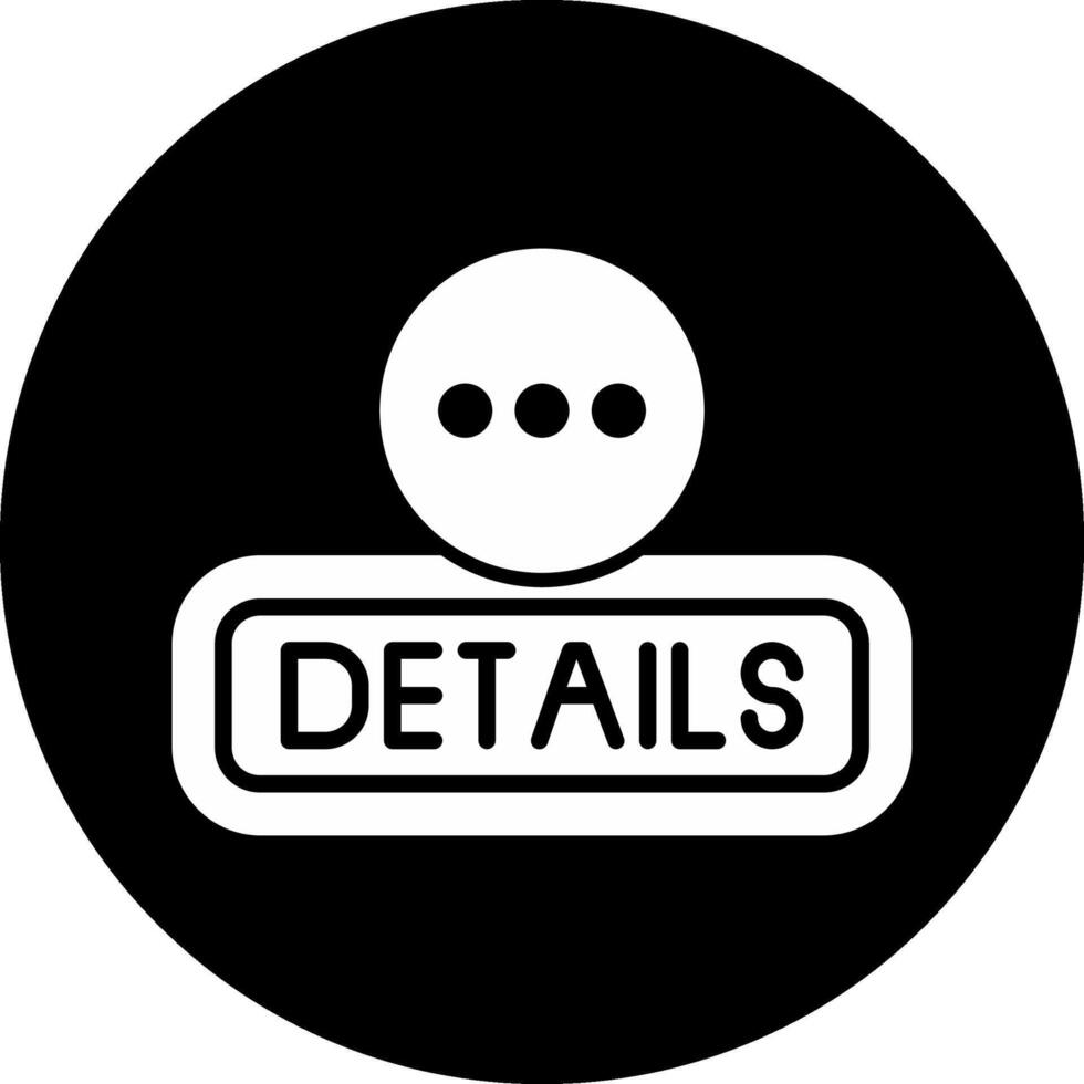 Details Circle Inverted Icon vector