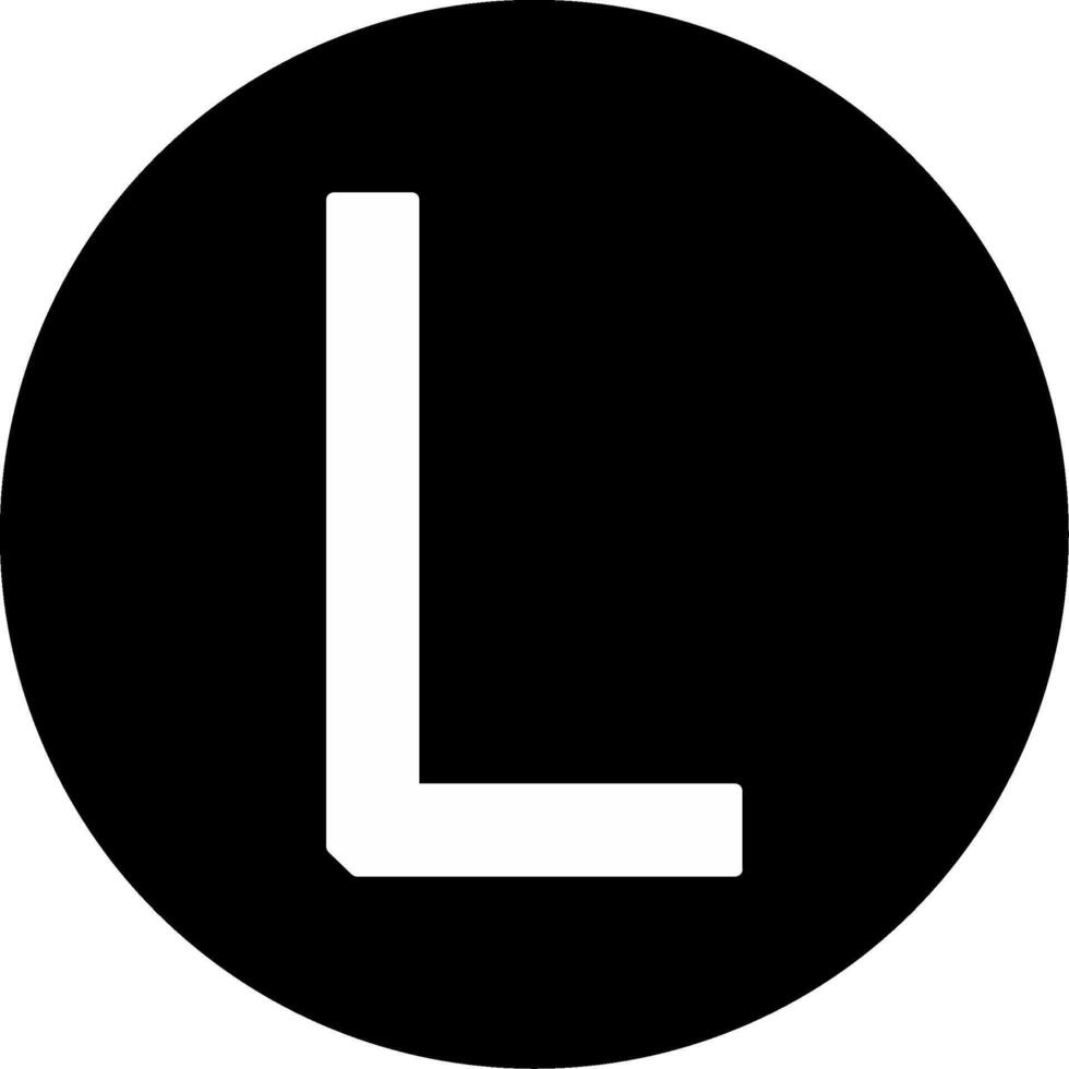 Capital L Icon vector