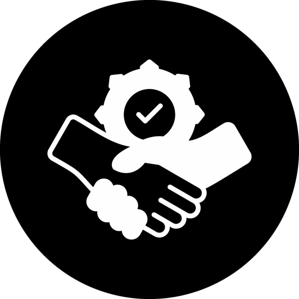 Cooperation Circle Inverted Icon vector