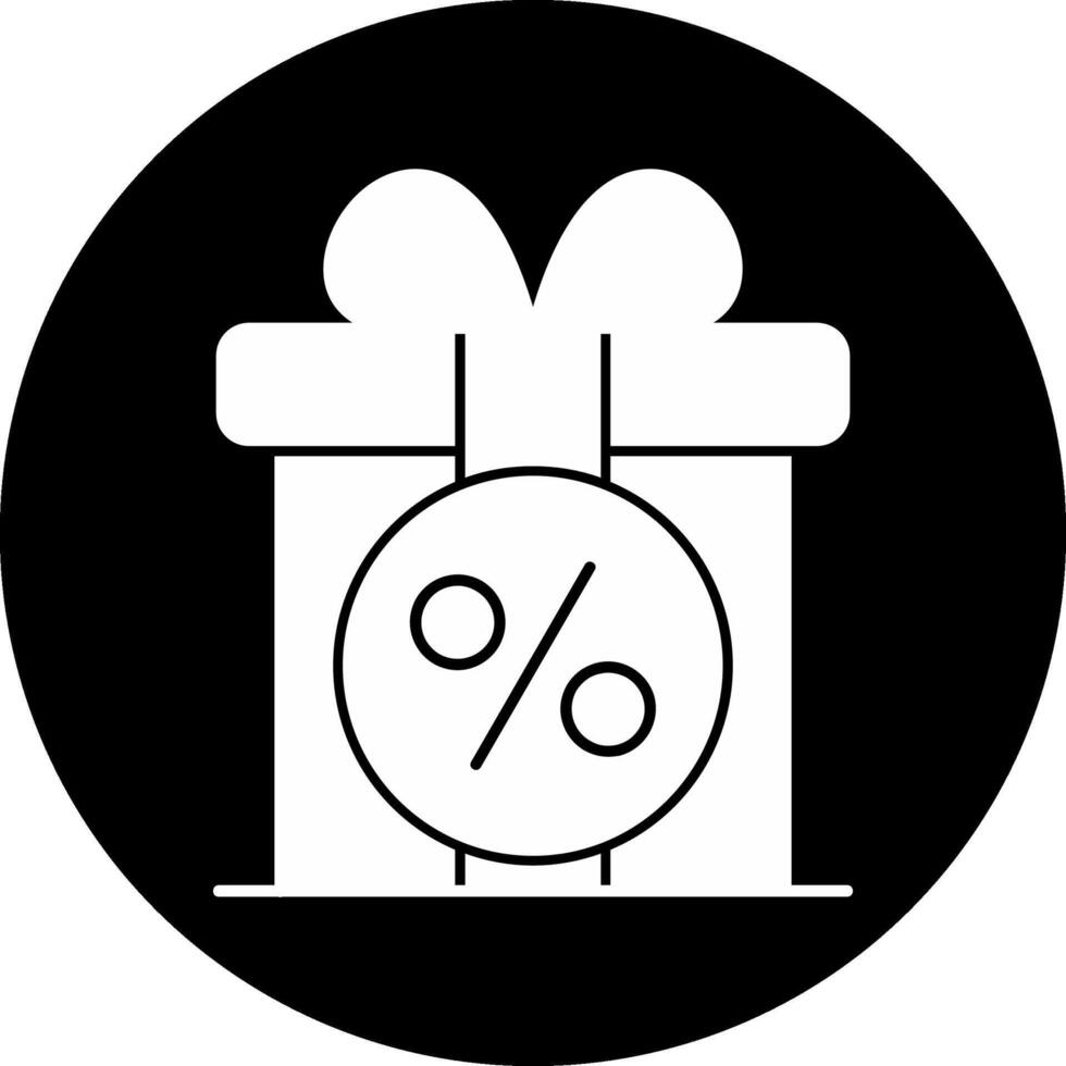 Gift Circle Inverted Icon vector