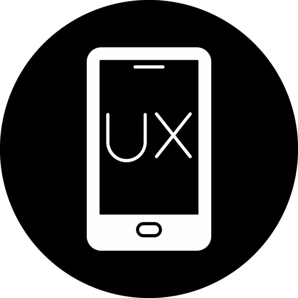 Ux Design Circle Inverted Icon vector