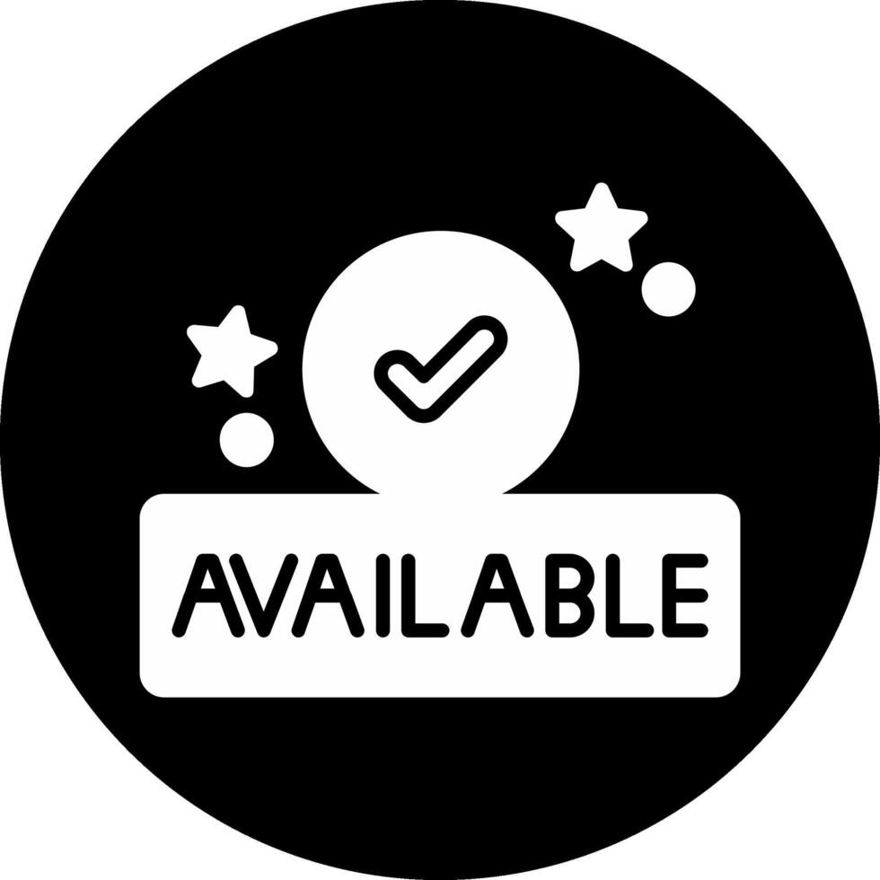 Available Circle Inverted Icon vector