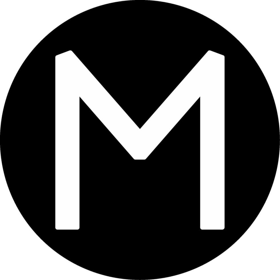 Capital M Icon vector