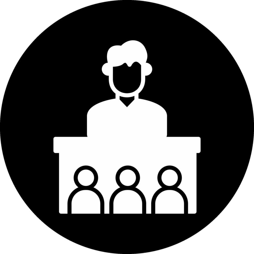 Coaching Circle Inverted Icon vector