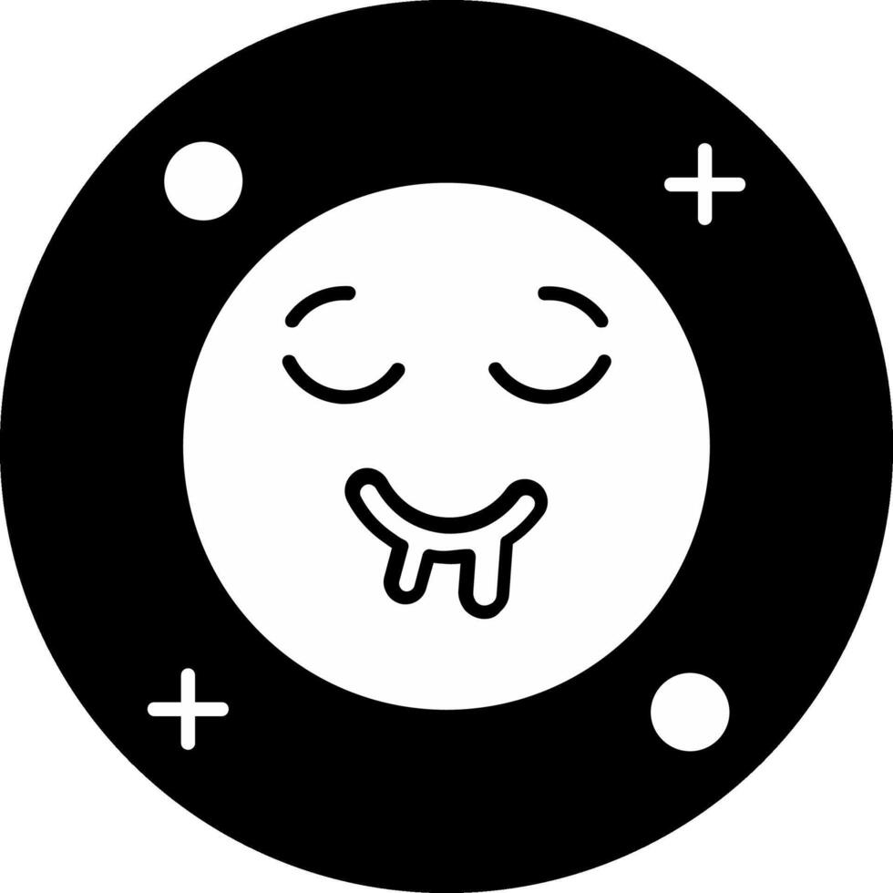 Drooling Circle Inverted Icon vector