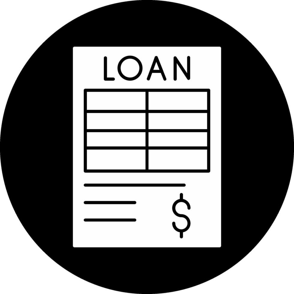 Loan Circle Inverted Icon vector