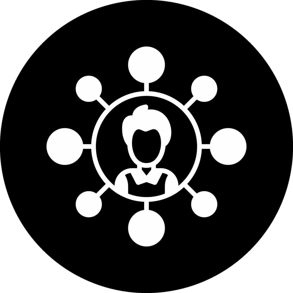 Remote Access Circle Inverted Icon vector