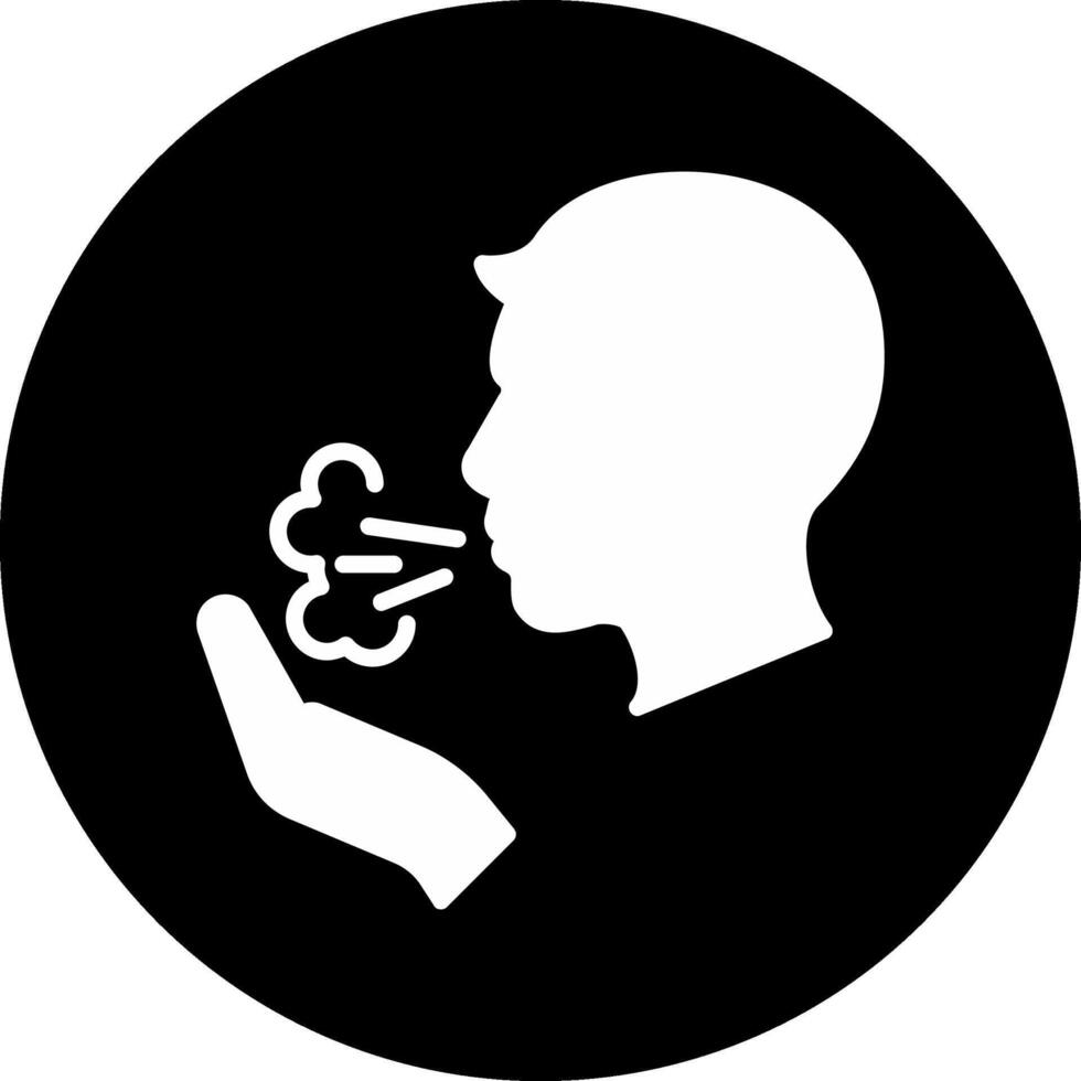 Blood Cough Circle Inverted Icon vector
