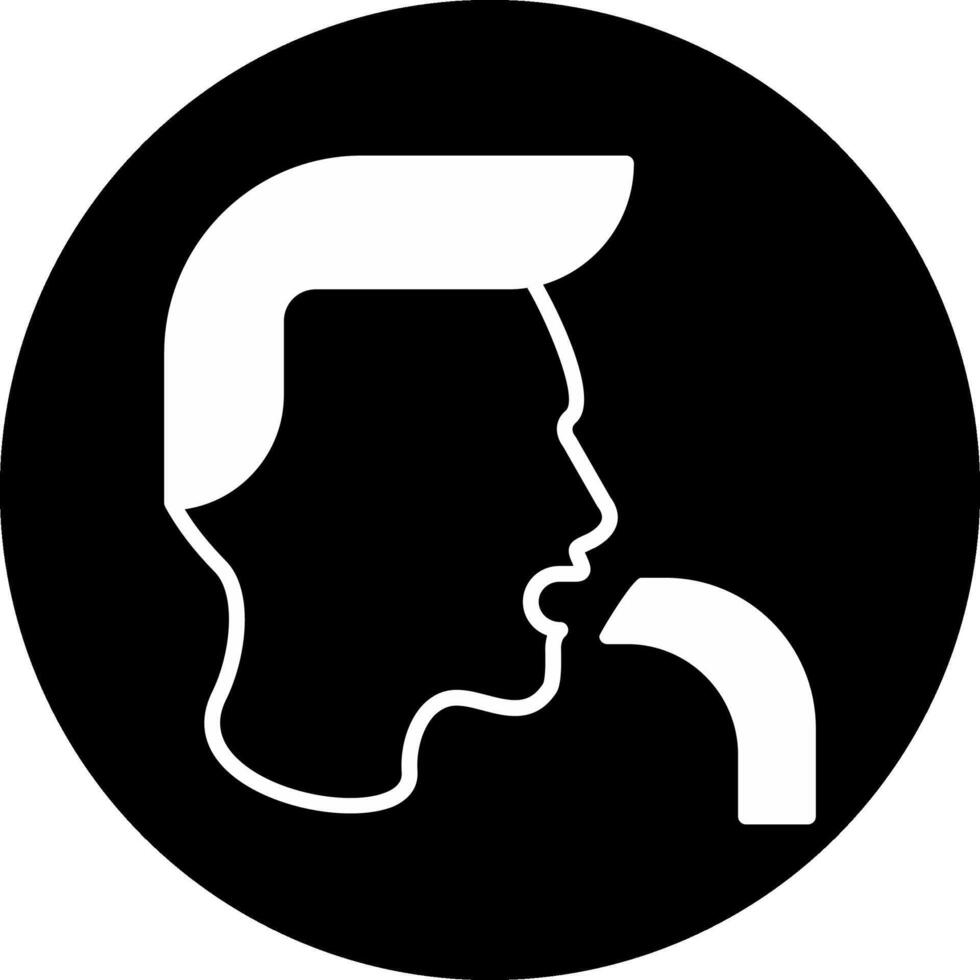 Nausea Circle Inverted Icon vector