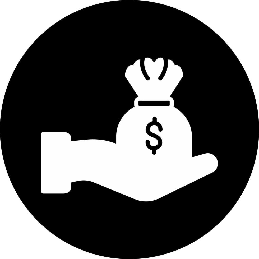 Investment Circle Inverted Icon vector