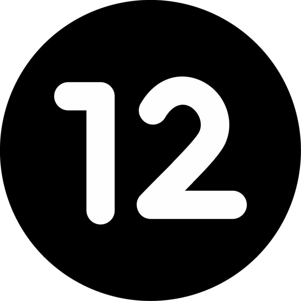 Thirteen Circle Inverted Icon vector