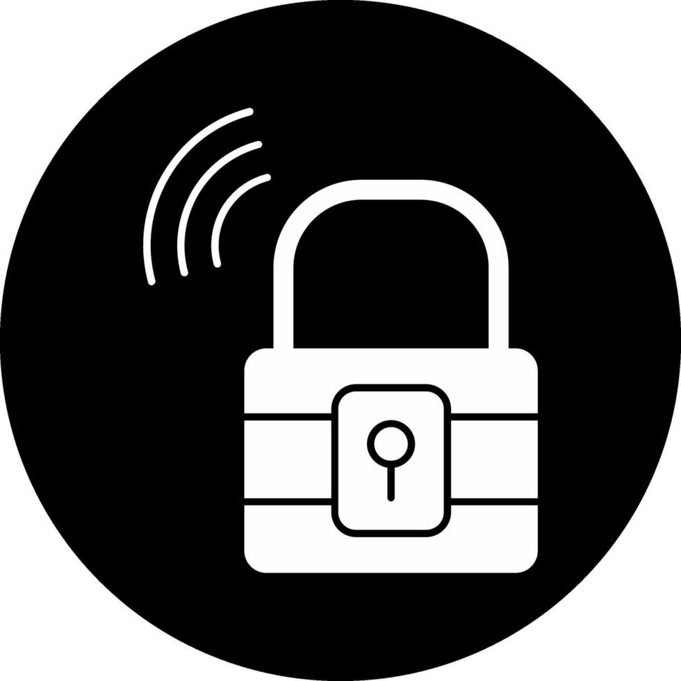 Padlock Circle Inverted Icon vector