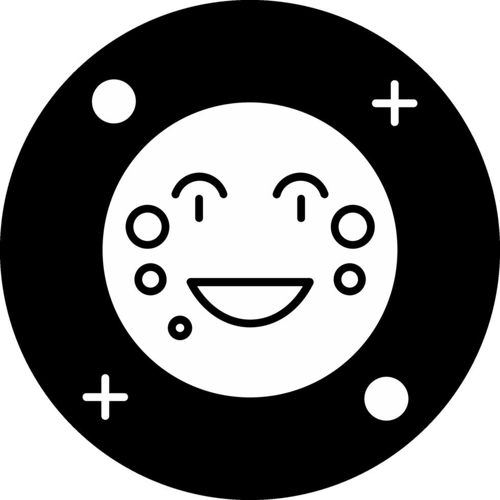 Moon Circle Inverted Icon vector