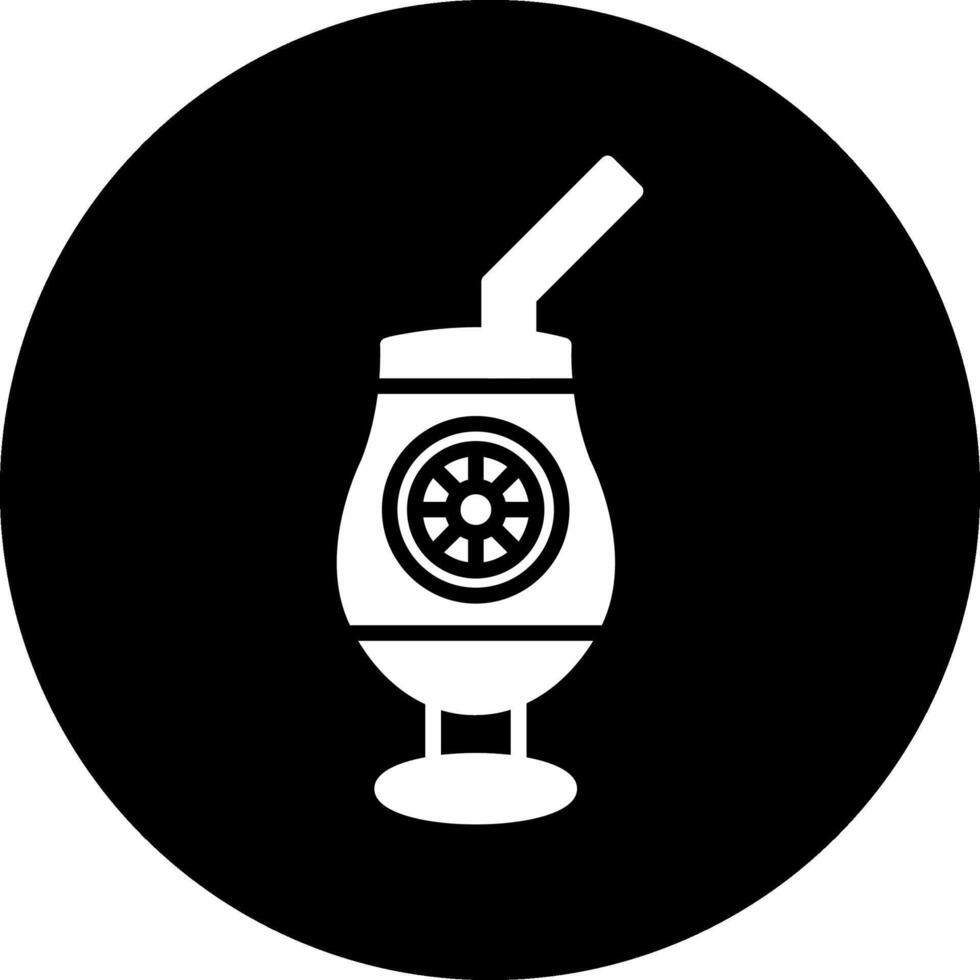 Cocktail Circle Inverted Icon vector