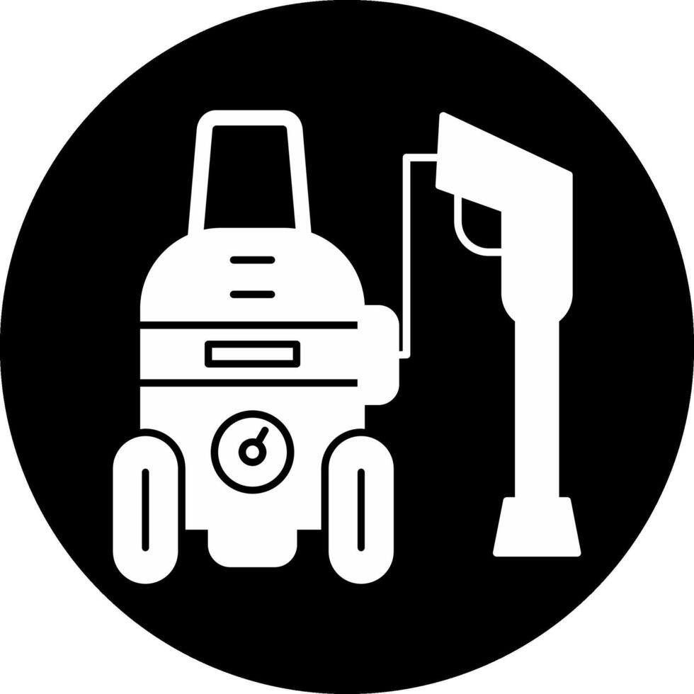 Power Wash Circle Inverted Icon vector