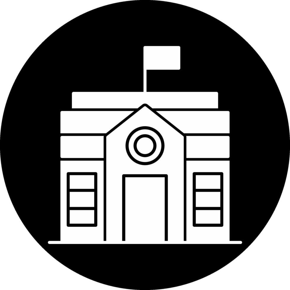 School Circle Inverted Icon vector