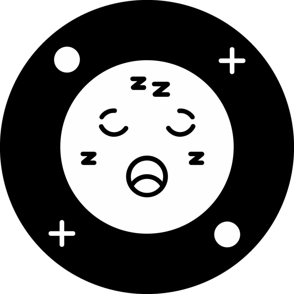 Sleep Circle Inverted Icon vector