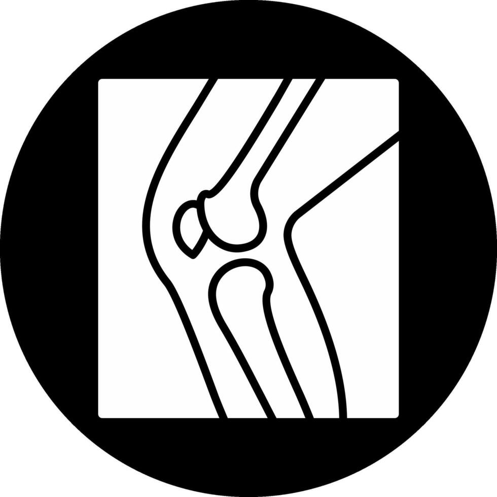 Leg X Ray Circle Inverted Icon vector