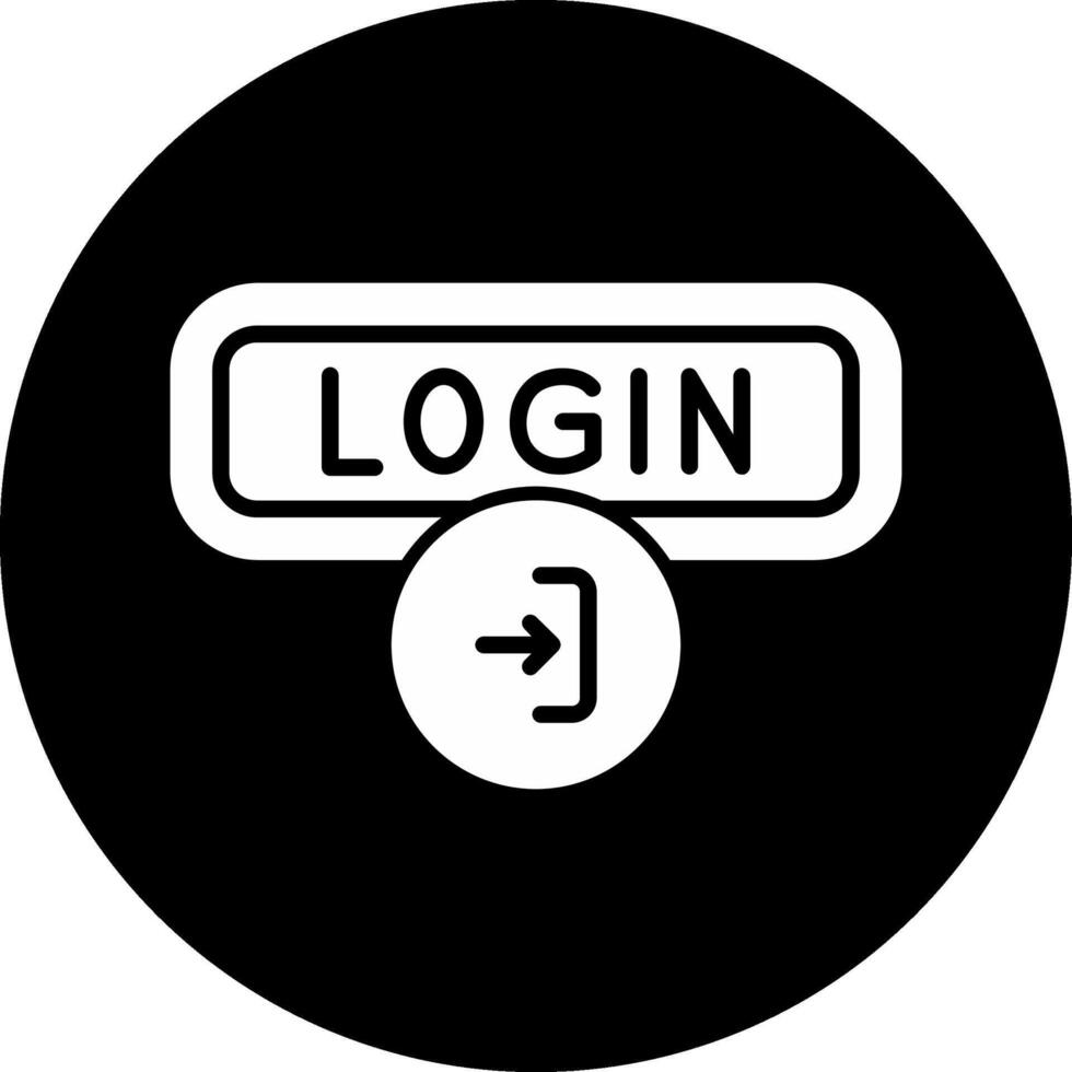 Login Circle Inverted Icon vector