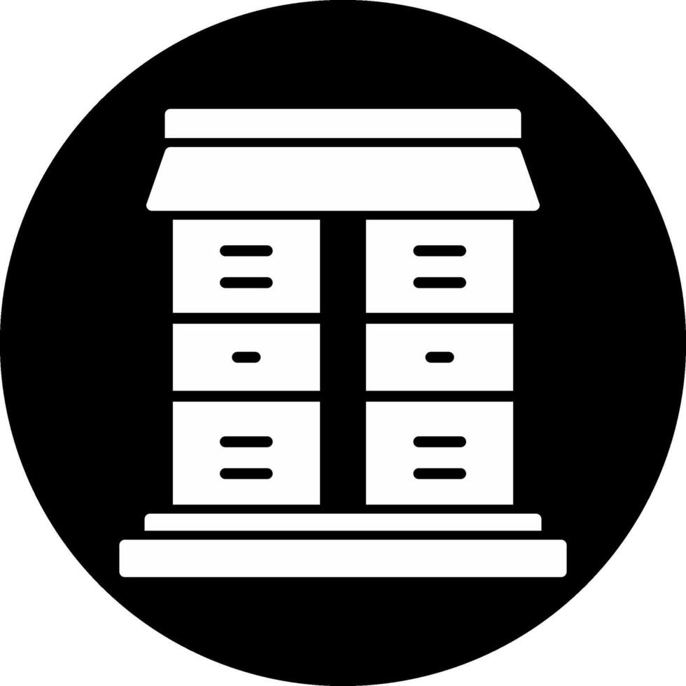 Lockers Circle Inverted Icon vector
