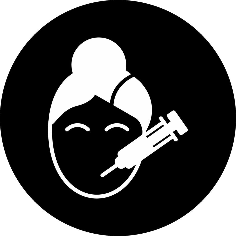 Botox Circle Inverted Icon vector
