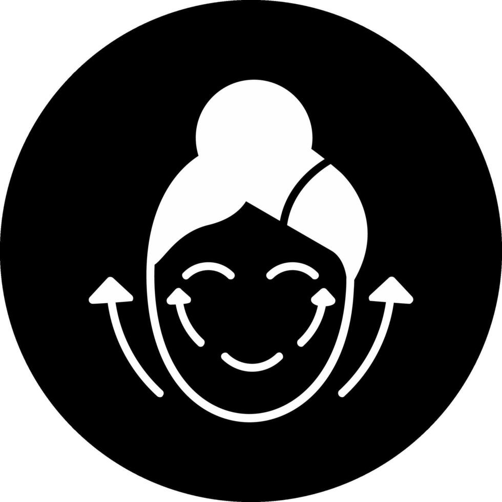Facial Massage Circle Inverted Icon vector
