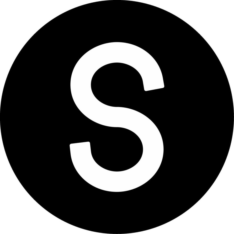 Capital S Icon vector