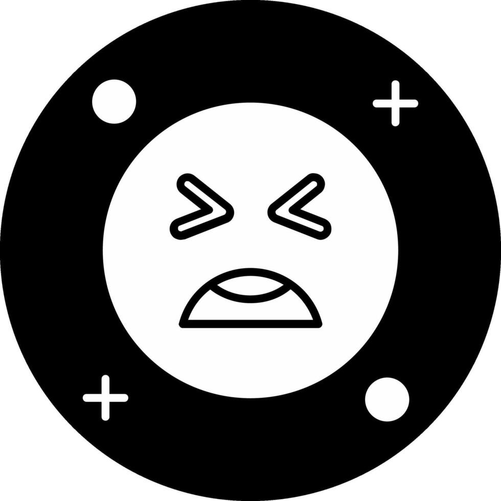 Anguish Circle Inverted Icon vector