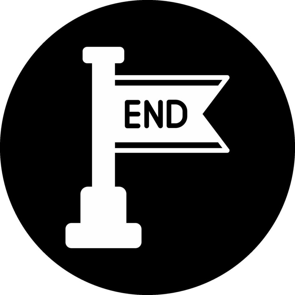 End Circle Inverted Icon vector