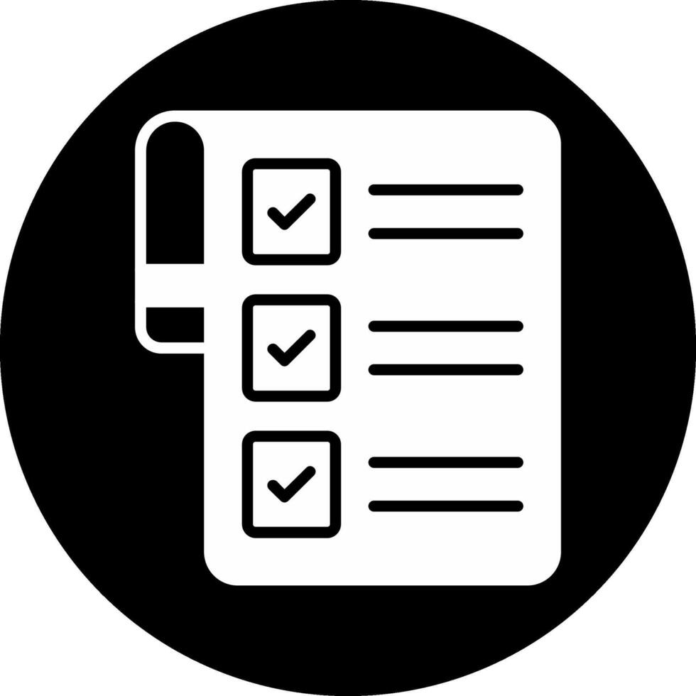 Checklist Circle Inverted Icon vector