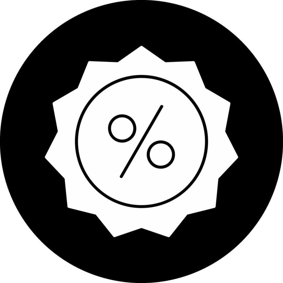 Discount Circle Inverted Icon vector