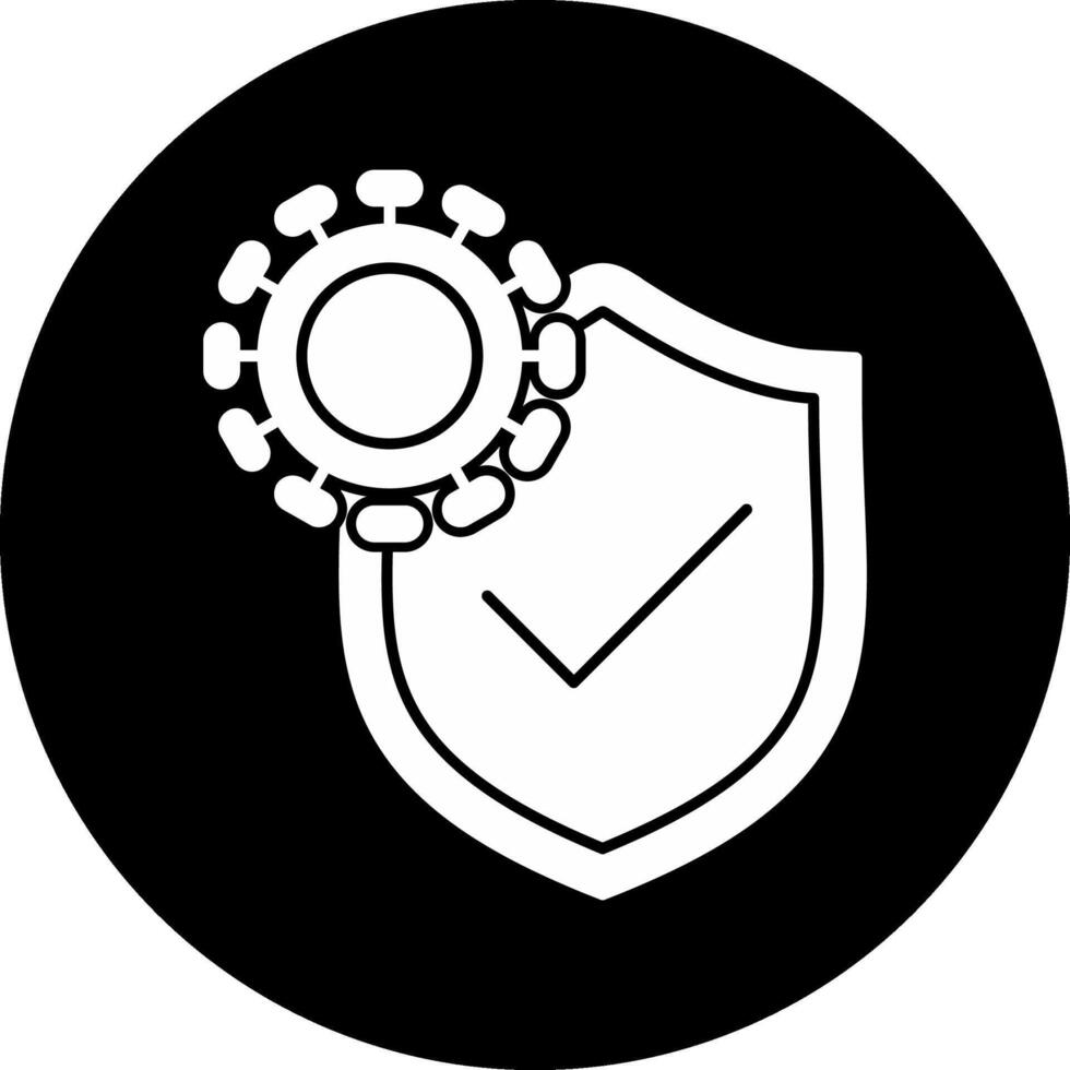 Immune System Circle Inverted Icon vector