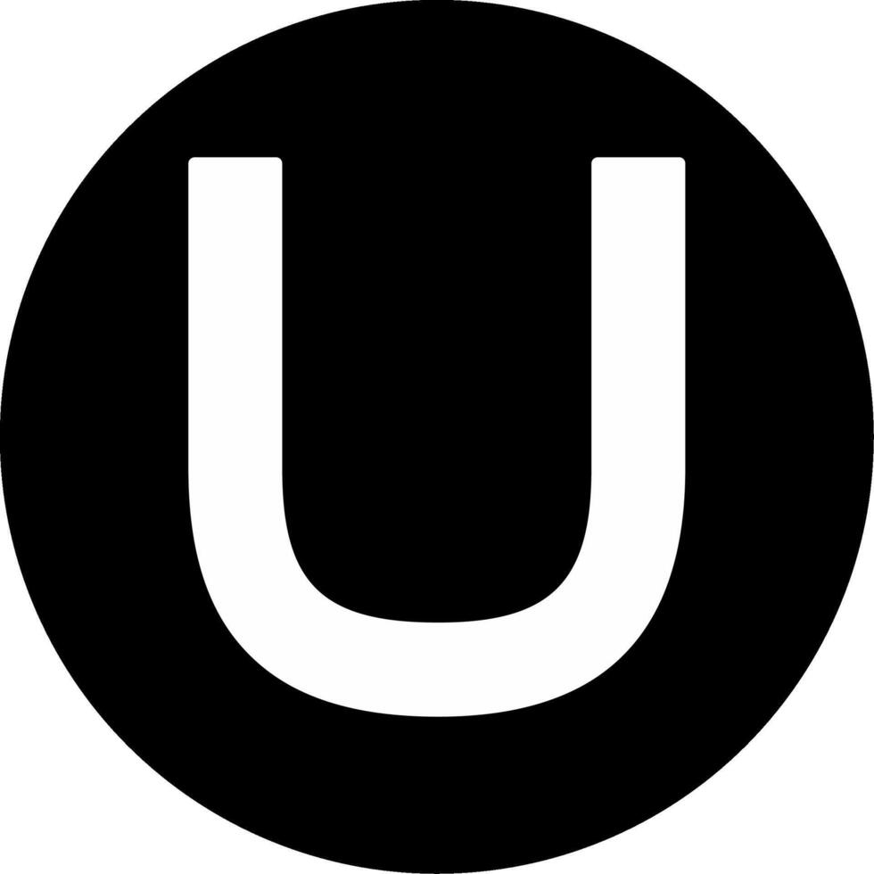 Capital U Icon vector