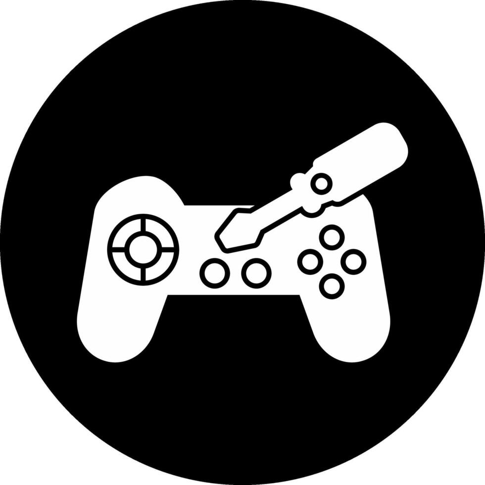 Joystick Repair Circle Inverted Icon vector