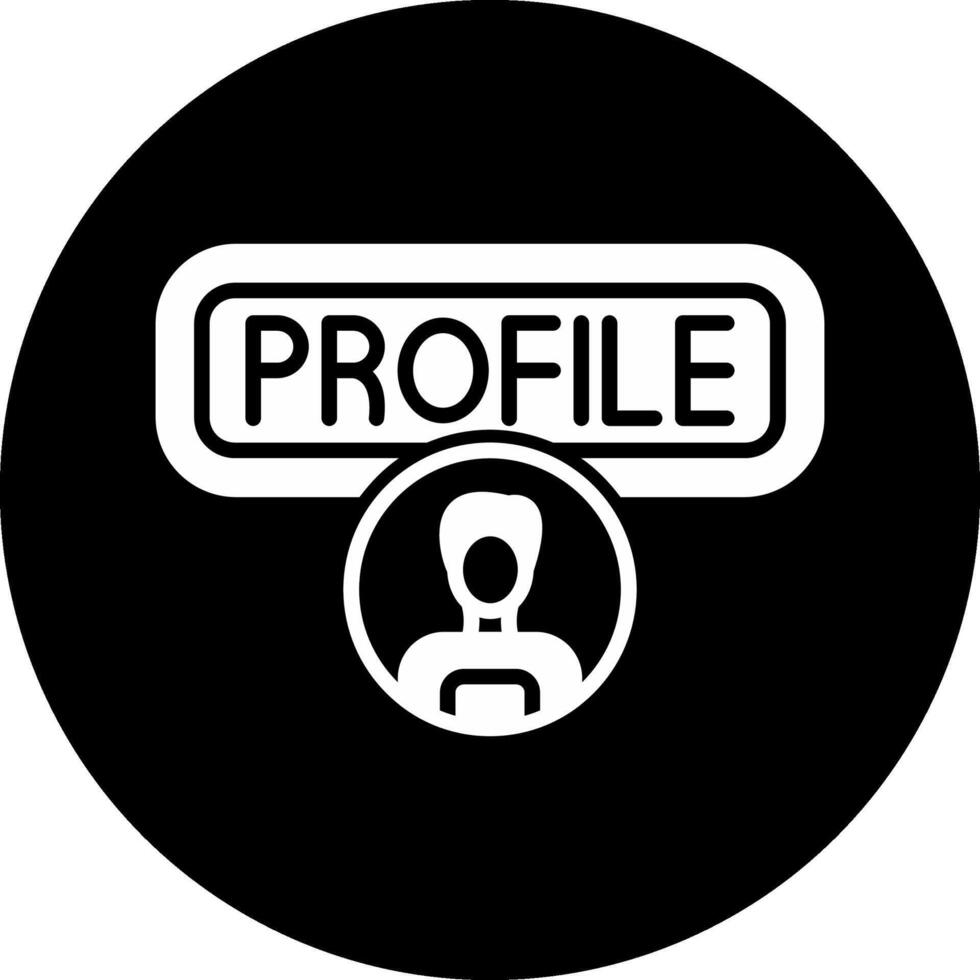 User Profile Circle Inverted Icon vector