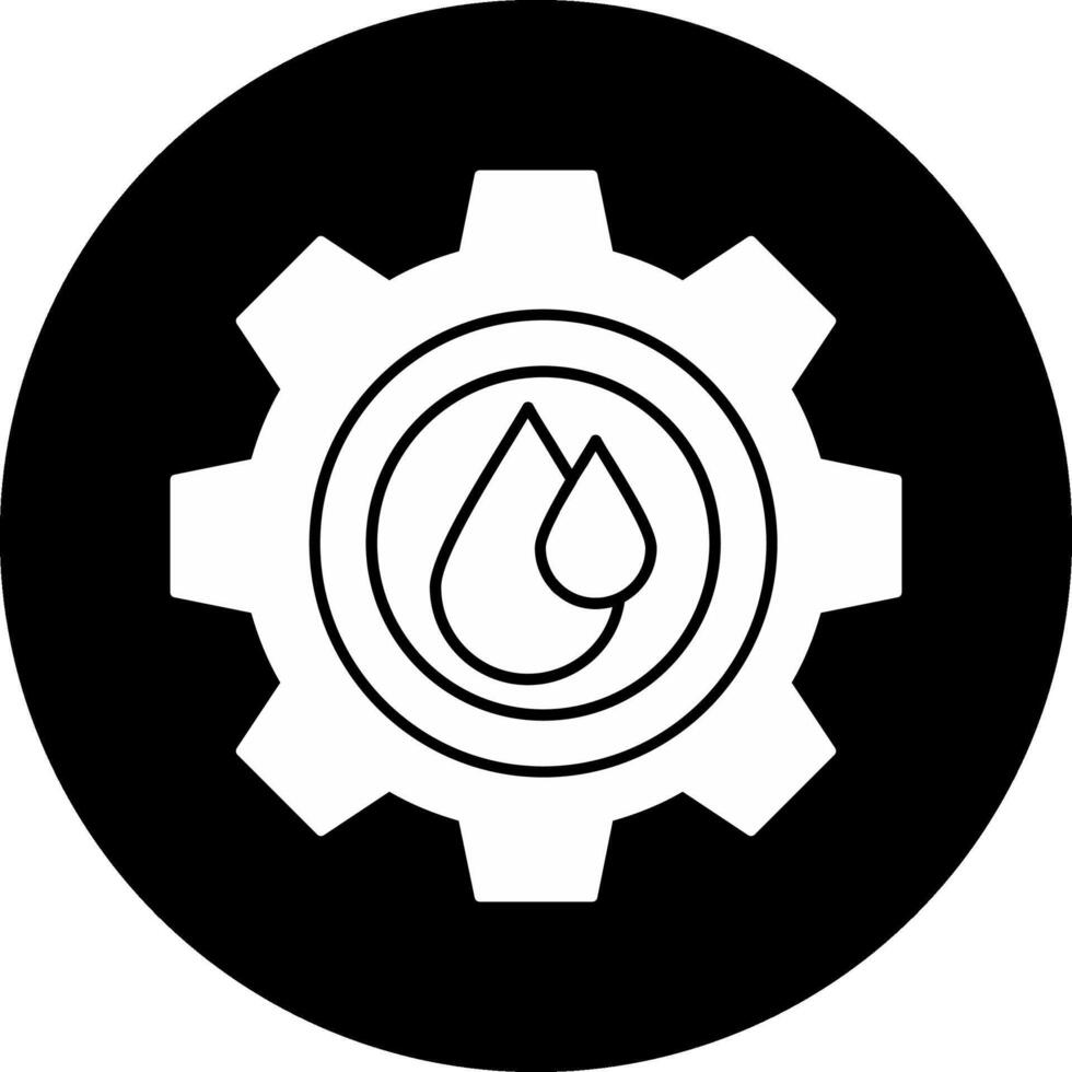 Water Qualties Circle Inverted Icon vector