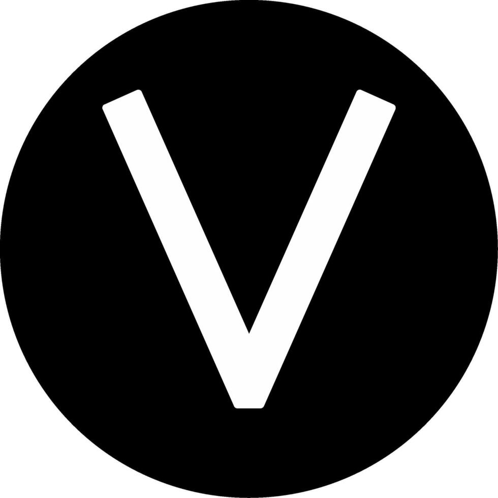 Capital V Icon vector