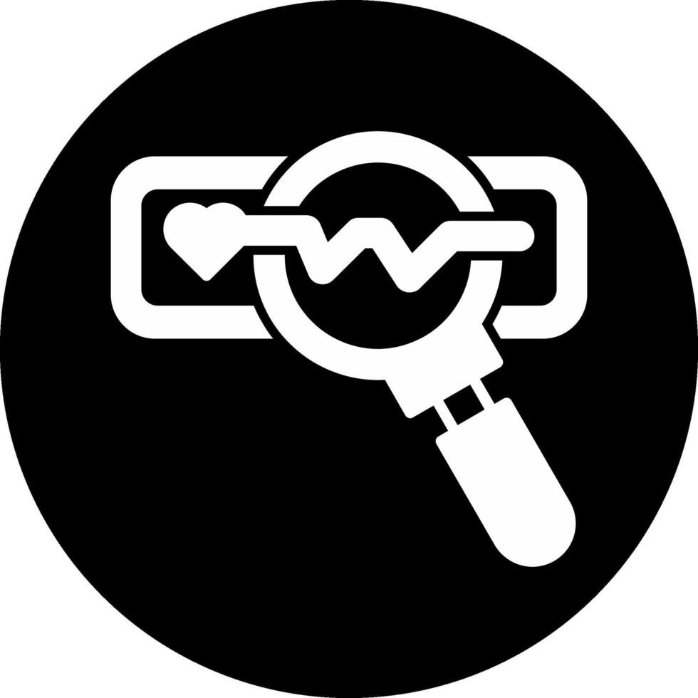 Heart Rate Observation Circle Inverted Icon vector