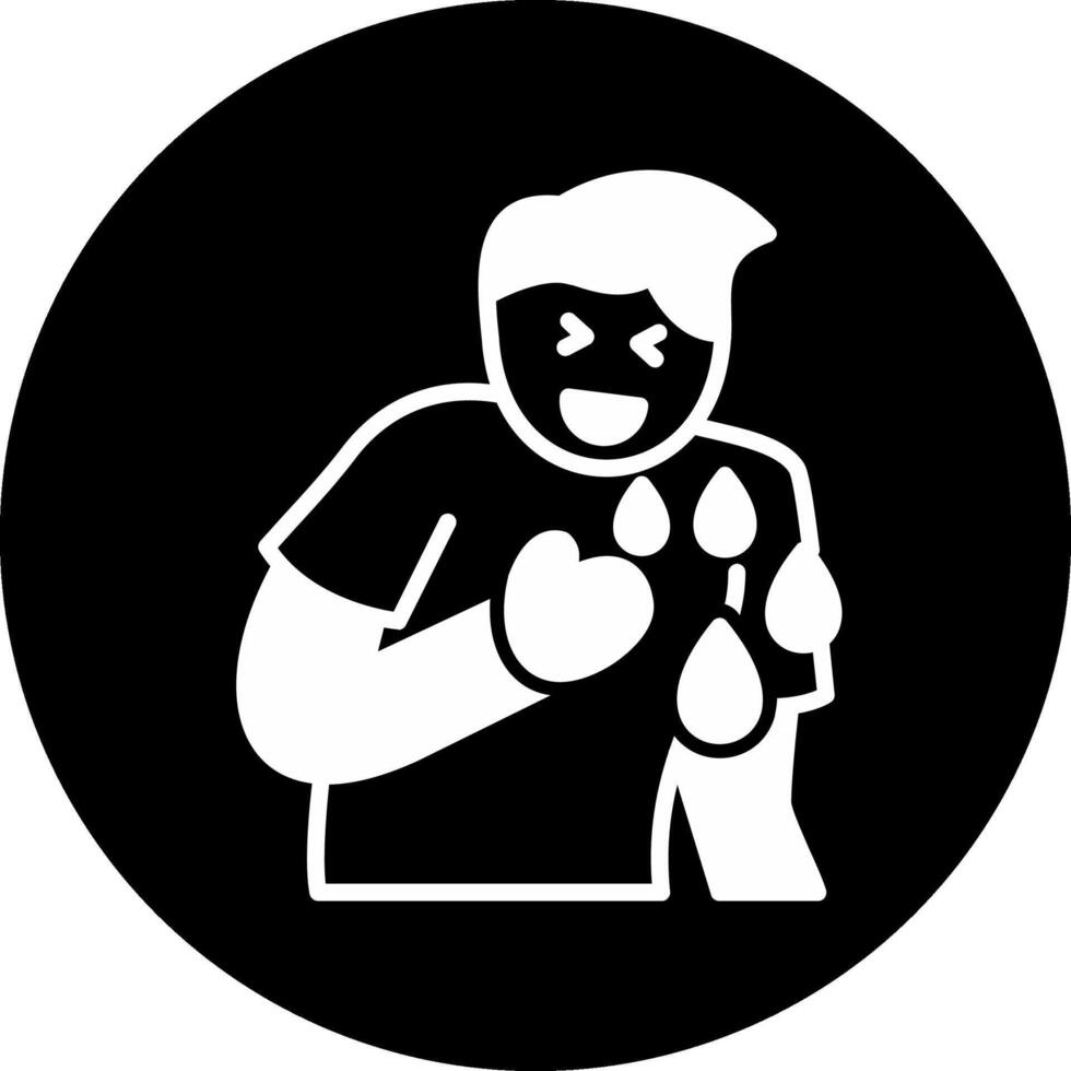 Hemoptysis Circle Inverted Icon vector