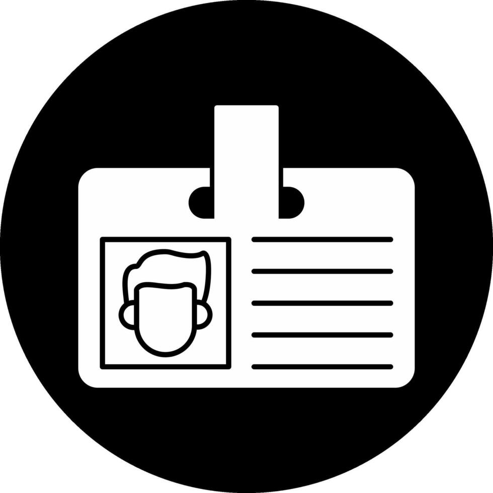 Student Card Circle Inverted Icon vector