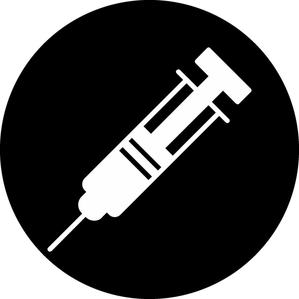Syringe Circle Inverted Icon vector