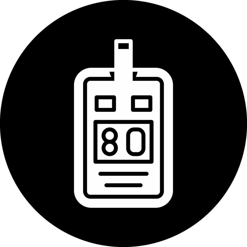 Glucose Meter Circle Inverted Icon vector