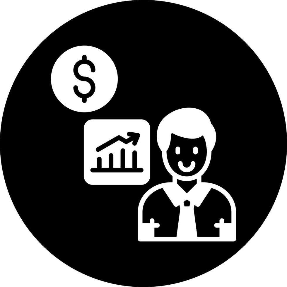 Business Impact Circle Inverted Icon vector