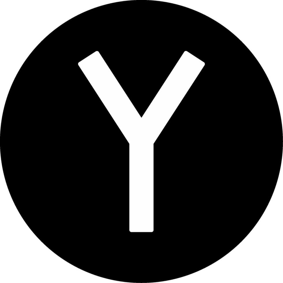 Capital Y Icon vector